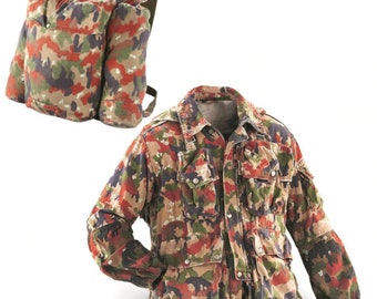 Swiss Army Issue Alpenflage Mountain Loadbearing Jacket Grade 1 M to XXL 