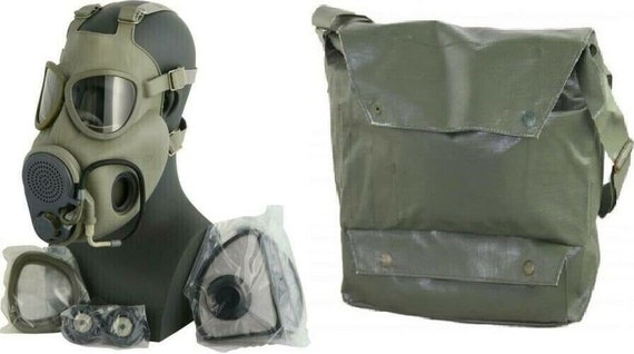 Czech Gas Mask M10M w/ Hydration Port and Straw w/ Bag and Filters