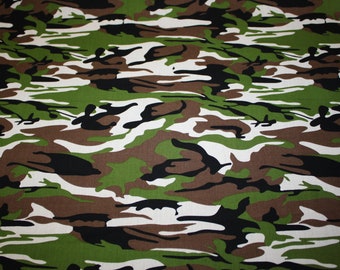Army Camouflage 100% Cotton 57" Wide Camo Green Print Shirts Uniform Crafts Clothing Hunting Camping Oudoor Military Style  Material Fabric