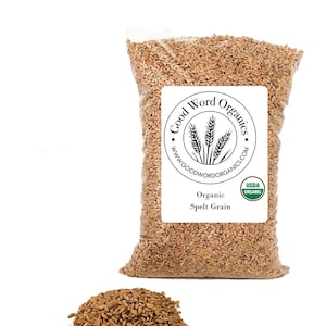 Good Word Organics Certified Organic Spelt Wheat Berries Non-GMO Bulk Grains 5 lbs