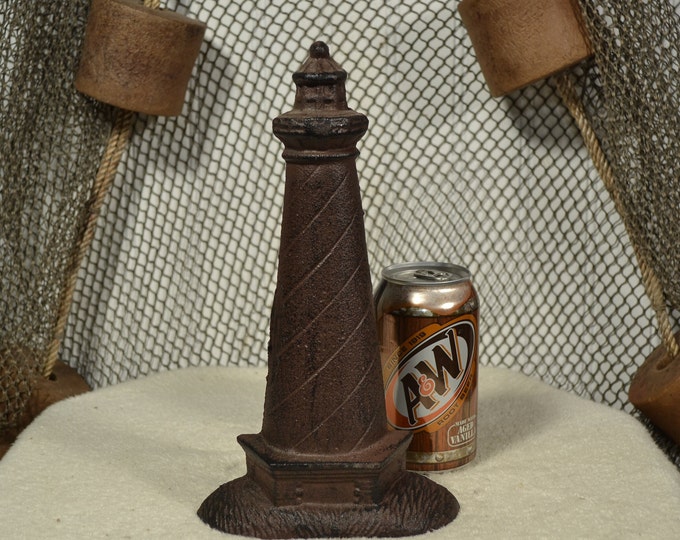 Lighthouse Door Stop in Rustic Cast Iron Etsy