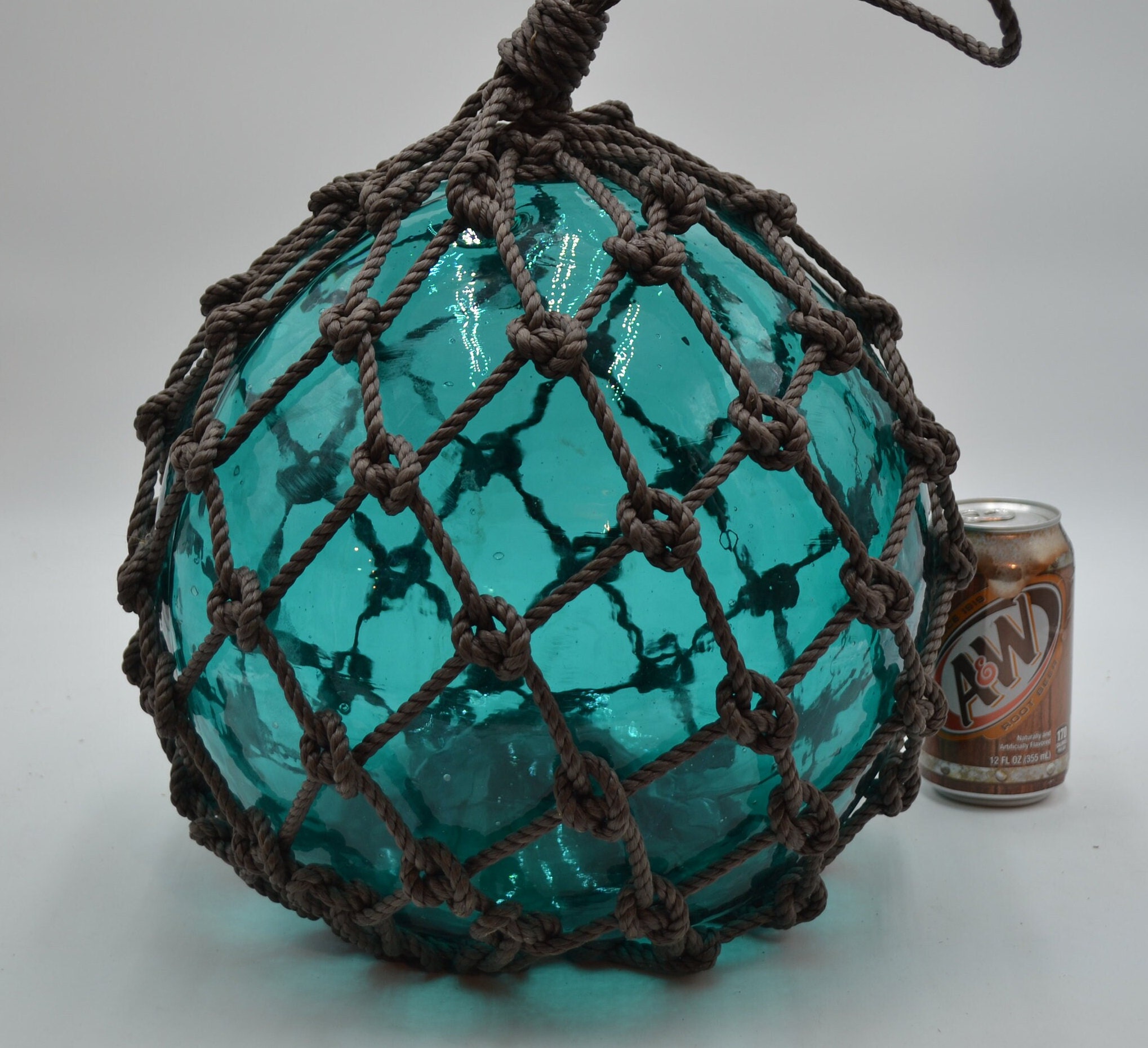 Y3875 FLOAT Glass Floating Ball fishing bouy big Japanese antique vint –  Hareitiba Japanese Antique