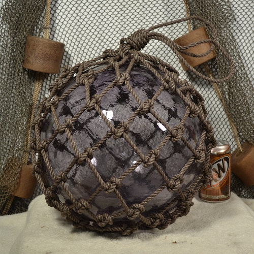 Vintage Glass Fishing Float in Red Amber Glass Etsy