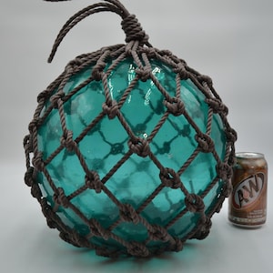 Vintage Glass Fishing Float In Turquoise