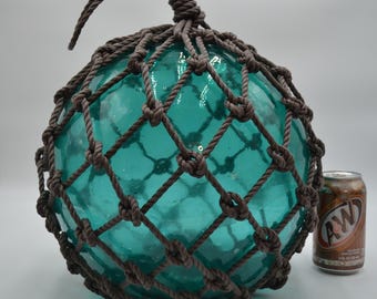 Vintage Glass Fishing Float In Turquoise