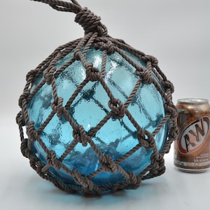 Glass Fishing Float In Aqua 10&quot;