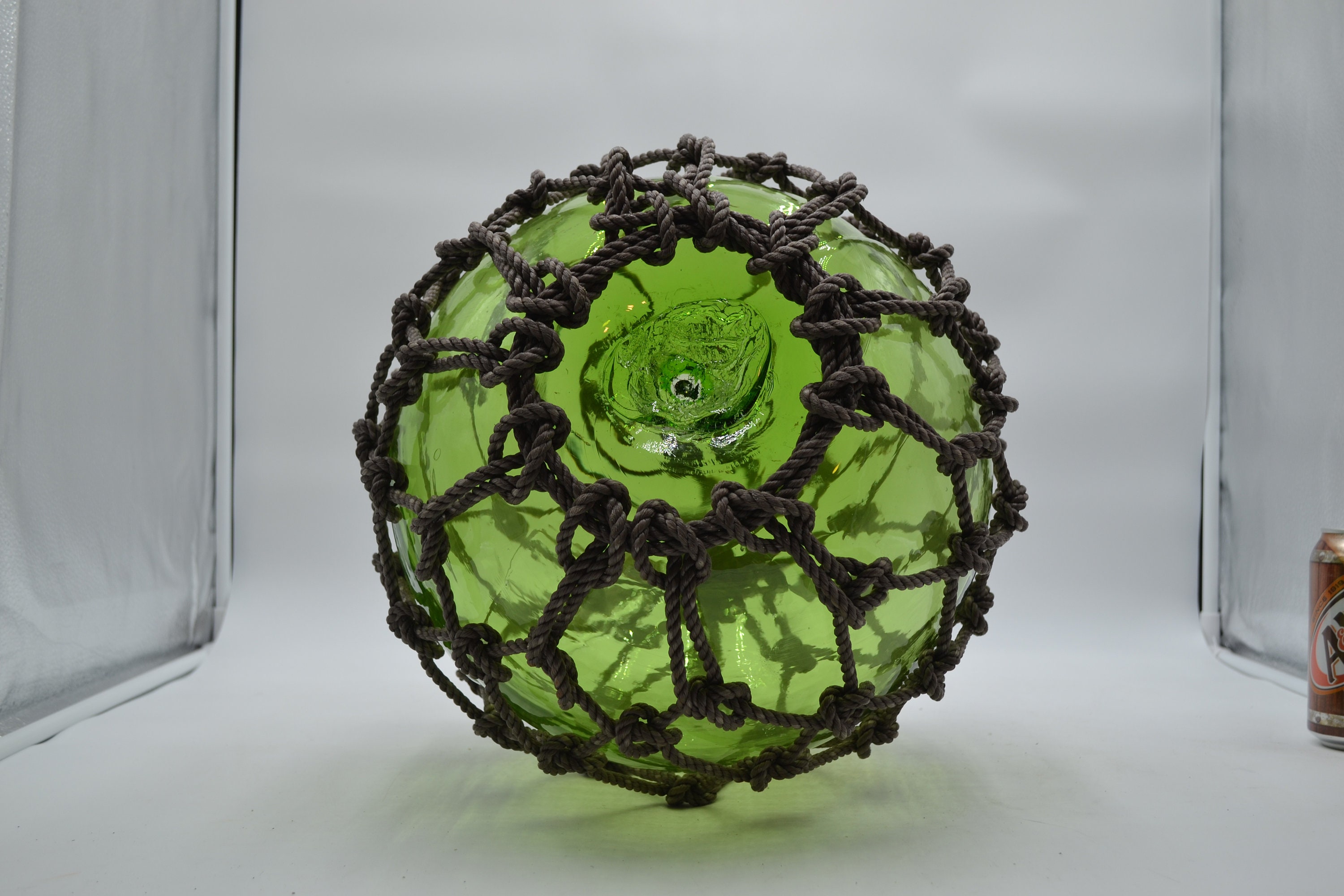 Glass Fishing Float in Light Green 14