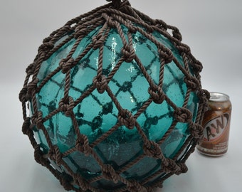 Vintage Glass Fishing Float In Turquoise