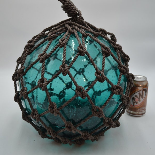 Vintage Glass Fishing Float In Turquoise