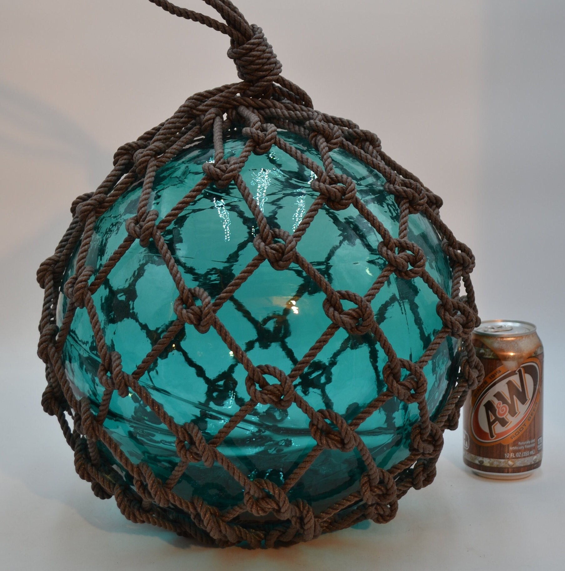 Vintage Glass Fishing Float in Turquoise -  Ireland
