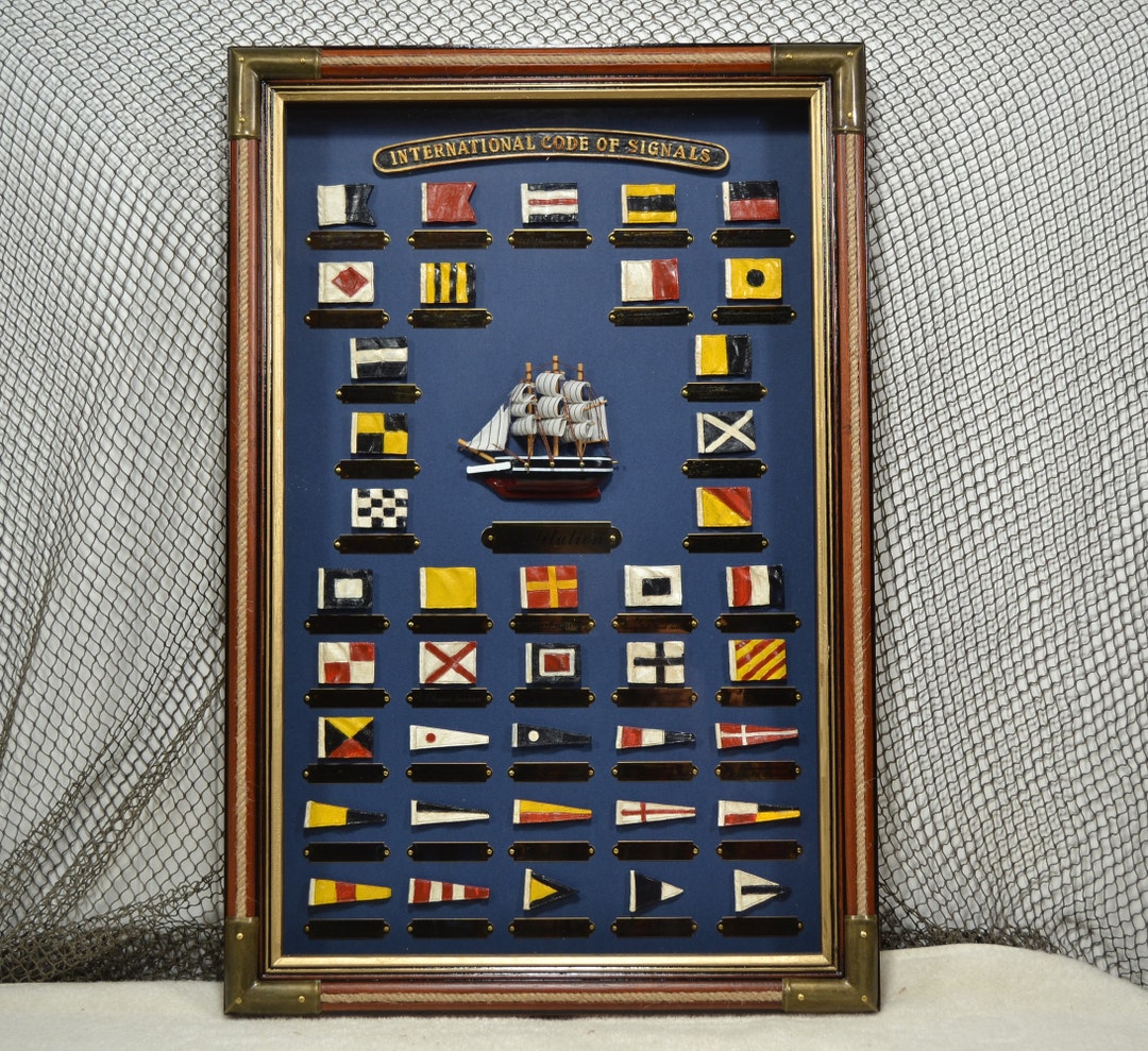 Nautical Flag Shadow Box - Etsy