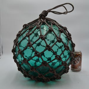 Vintage Glass Fishing Float In Turquoise