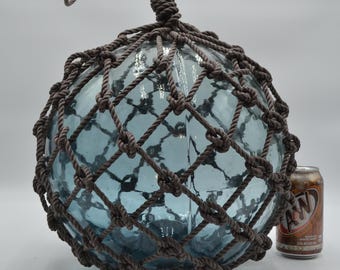 Glass Fishing Float in Grey Blue