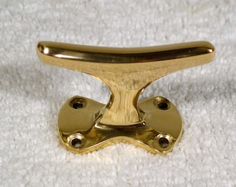 Small Nautical Brass Cleat