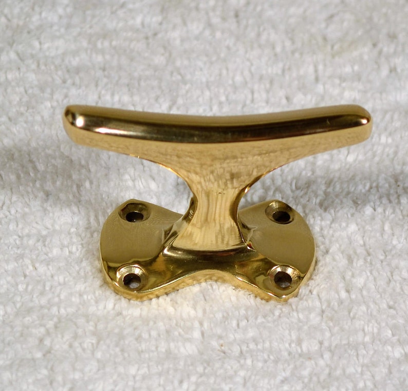 Small Nautical Brass Cleat Etsy