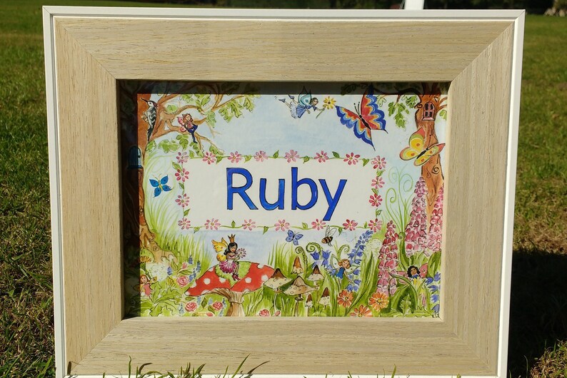 Personalised Childrens Name Painting New Baby Girl/boy Gift Etsy UK