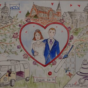 Bespoke Wedding or Engagement Painting Gift