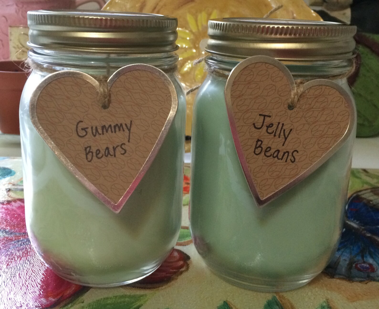 16 oz. Jelly Beans Scented Soy Candle in Mason Jar Etsy