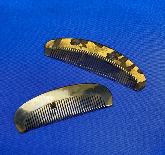 Antique Set of Two Japanese Vintage Kusi Combs - image 2