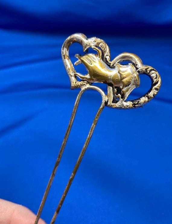 Vintage Metal Hairpin Antique Hairpin