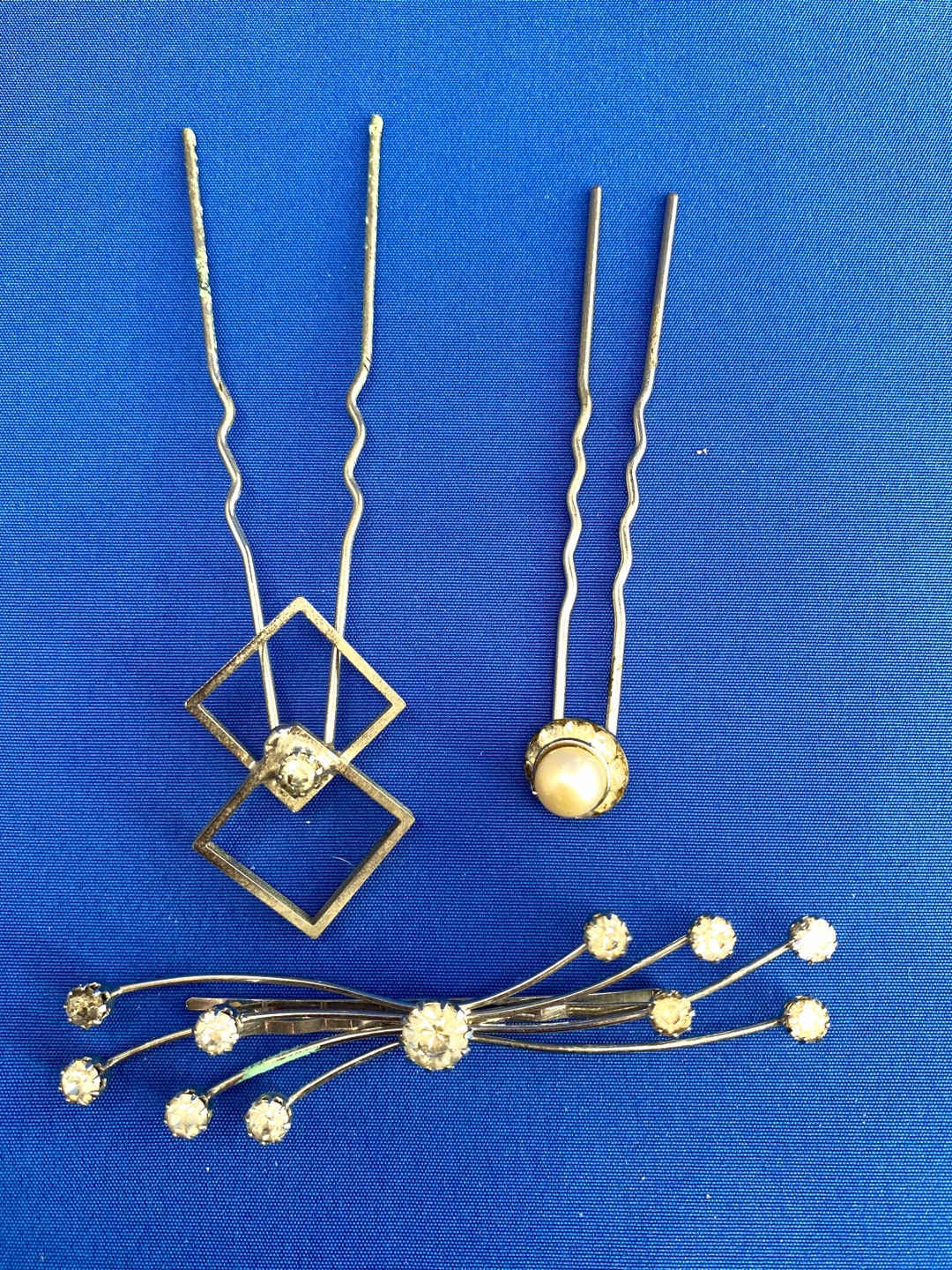 Antique Set of Three Fancy Hair Pins Antique Hair Ornaments Etsy