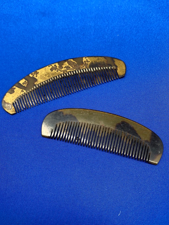 Antique Set of Two Japanese Vintage Kusi Combs - image 3