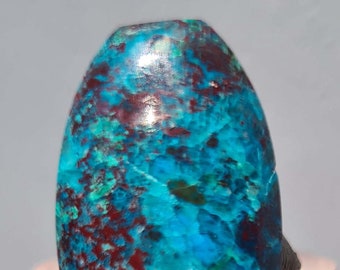 3.6cms CHRYSOCOLLA CAMPBELLITE CUPRITE Cabochon Quartz Copper Malachite Peru Turquoise Color J523 ?