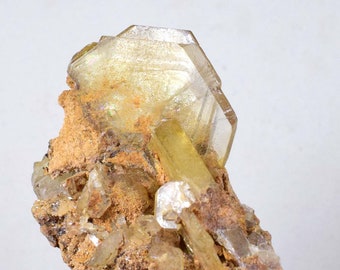 6cms GEMMY BARITE CRYSTALS Peru Golden Brown Shiny Translucent Mineral Specimen F270