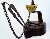 PRUSS MINERS LAMP Rare Frog Oil Iron Cast Lantern Antique Germany 1800 glück auf A252