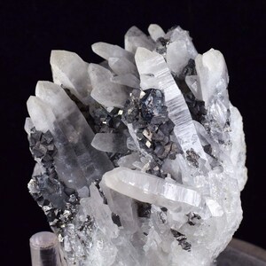 6.9cms QUARTZ PYRITE HUARON  Peru Tetrahedrite Sphalerite Crystals Old Stock Collector  Mineral Specimen Q279