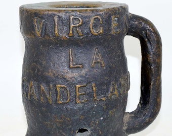 16cms HAND SIGNAL CANNON spain vintage bronze mortar antique thunder mug bombards 1600th giant piece