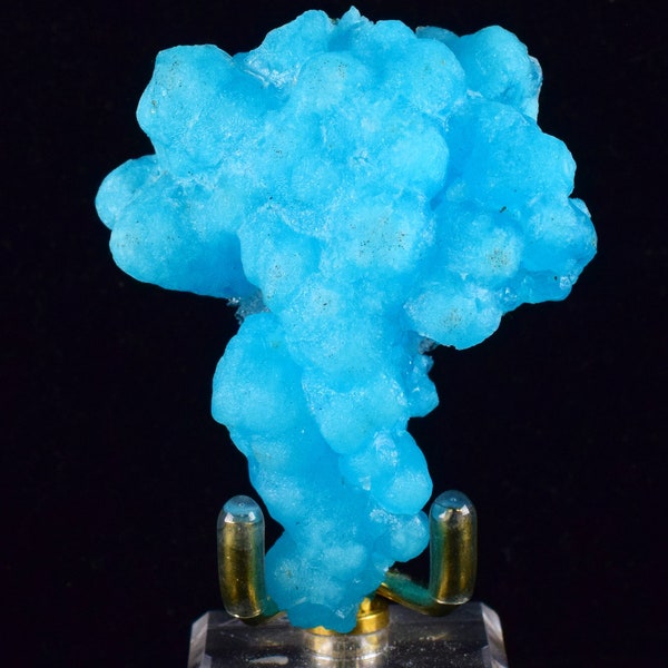 6.5cms NATURAL BLUE SALAMMONIAC Lecontite Botryoidal Crystals Chile Turquoise Color Rare Aesthetic Mineral Specimen U435