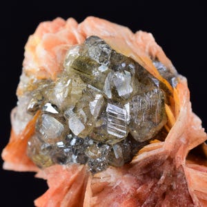 3,1 cm Cerussite Baryt Galenit Kristalle Marokko Mineral Probe K108
