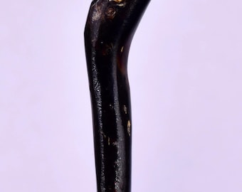4.9cms GOLDEN BLACK CORAL Polished Peru Natural Jewelry Pendant Vb5