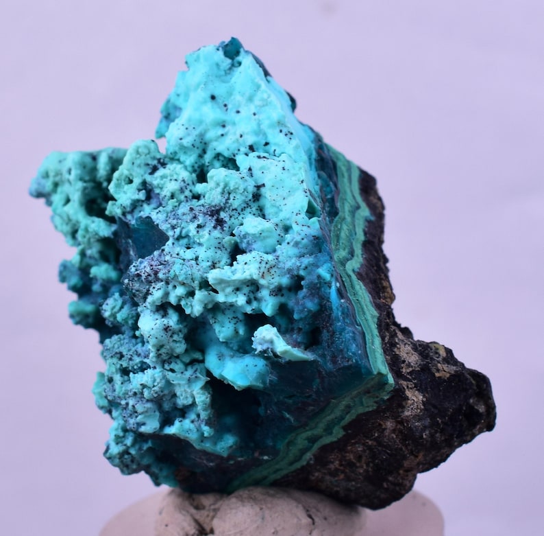 2.8cms BLUE MALACHITE BOTRYOIDAL Peru Crystals Grape Spheres Rosette ...