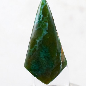 12cts GEM SILICA CHRYSOCOLLA Emeraldine Lily Mine Peru Cabochon Scenic Quartz Malachite Chalcedony Emerald Jade Color B814