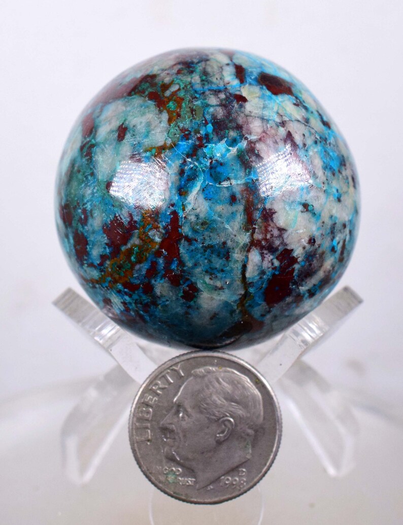 3.6cms CHRYSOCOLLA CAMPBELLITE CUPRITE Cabochon Quartz Copper Malachite Peru Turquoise Color J523 ?