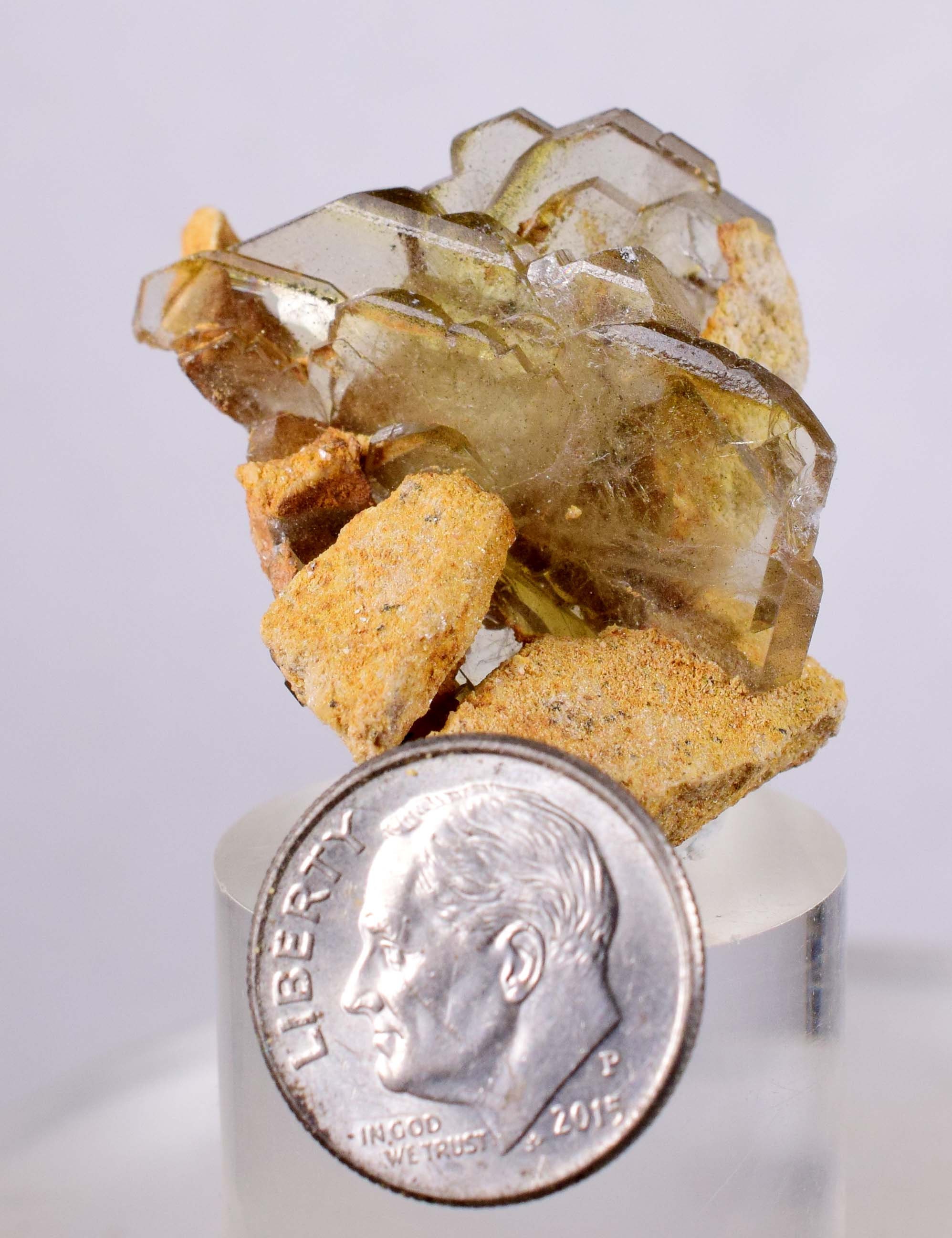 3.5cms GEMMY BARITE CRYSTALS Peru Golden Brown Shiny