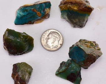 53Grams Lot GEM SILICA CHRYSOCOLLA Multicolor Chalcedony Emerald Jade Color Lily Mine Sb209