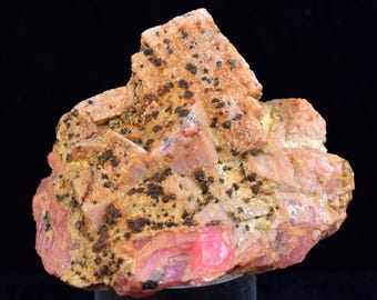 5cms RHODOCHROSITE CUBIC GOETHITE Peru Crystals Collector Mineral Specimen R762