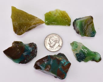 51Grams Lot GEM SILICA CHRYSOCOLLA Multicolor Chalcedony Emerald Jade Color Lily Mine Sb205