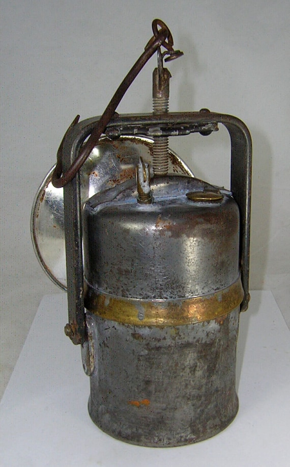 33cms MINERS CARBIDE LAMP England Premier Vintage Lantern