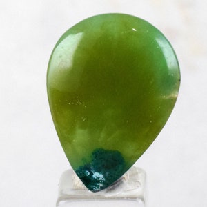 14.5cts GEM SILICA CHRYSOCOLLA Emeraldine Lily Mine Peru Cabochon Scenic Quartz Malachite Chalcedony Emerald Jade Color B808