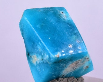 3,5 cts Edelstein Kieselsäure Chrysokoll poliert blau Chalcedon Peru Mineral Probe B97