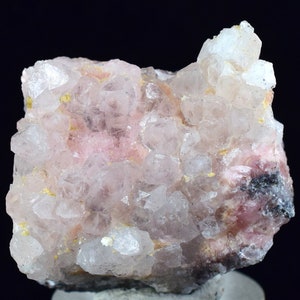 3.2cms RHODOCHROSITE ROSETTE QUARTZ  Peru Pink Crystals Needles Collector Mineral Specimen R536