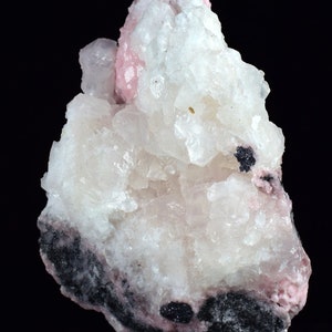 6.6cms RHODOCHROSITE MANGANO CALCITE Jordanite Galena Crystal Huanzala Peru Pink Mineral Specimen R682
