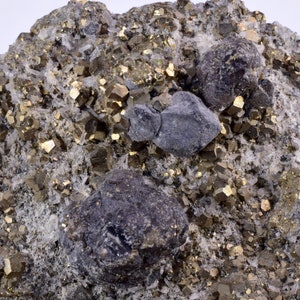 7,8 cm Galena Pyrit Peru Kristalle Cluster Sammler Mineral Probe G247