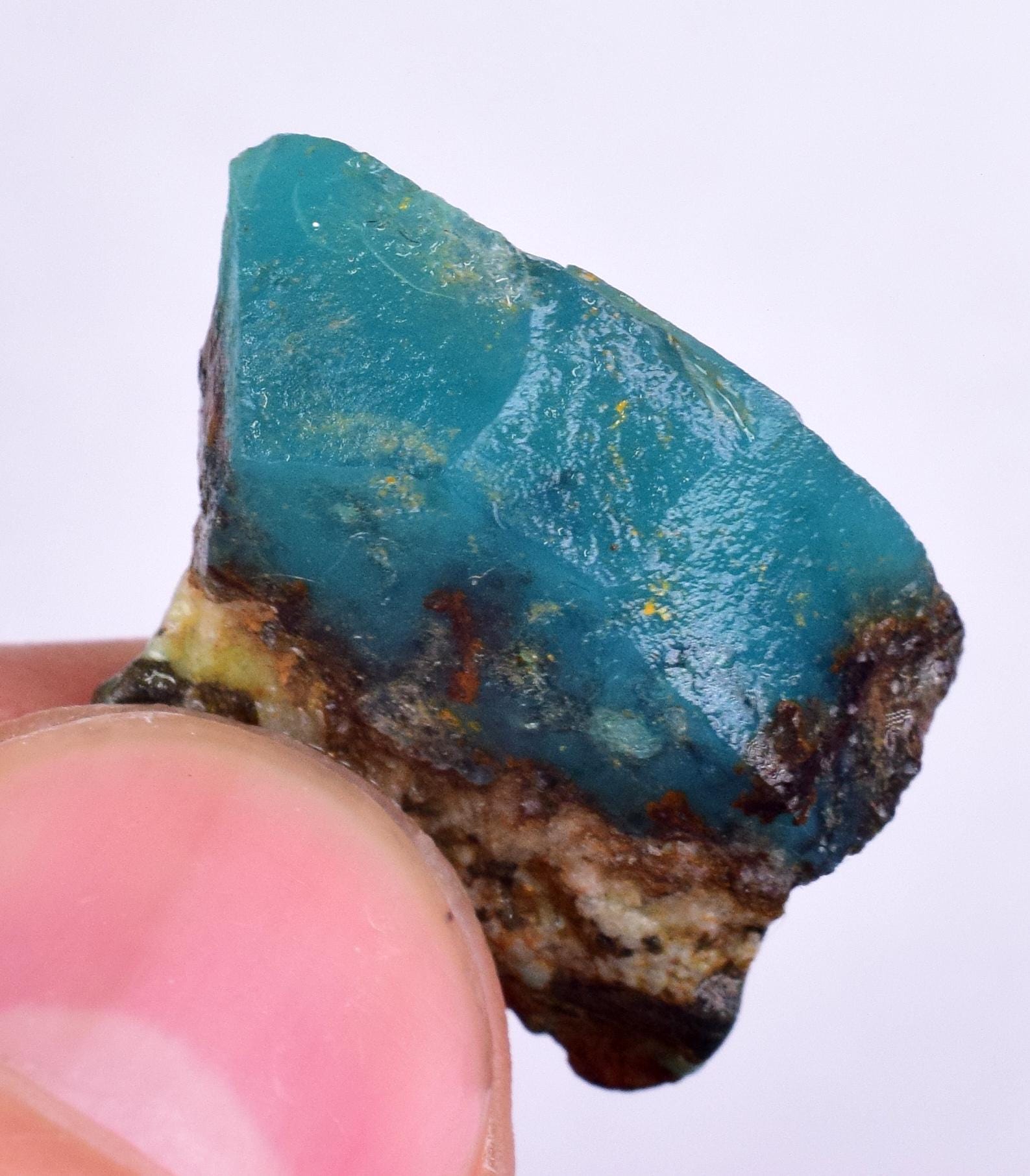 4.1grs ジェムシリカ クリソコラ エメラルディン リリー鉱山 ペルー