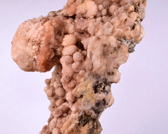 12.4cm Rose Druzy Quartz Cathedral Botryoidal Crystals Peru New Find Bright Display Specimen Qb120