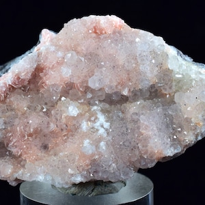 5.5cms RHODOCHROSITE ROSETTE QUARTZ  Peru Pink Crystals Needles Collector Mineral Specimen R533